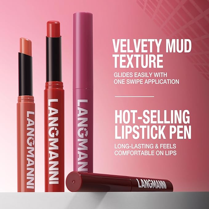 Jolilab 3Pcs Velvet Matte Lipstick Nude Matte Soft Dark Color Stick High Pigmented Long-Lasting Waterproof Lip Stick Lip Balm Beauty Cosmetics Gift for Women（07#+08#+09#