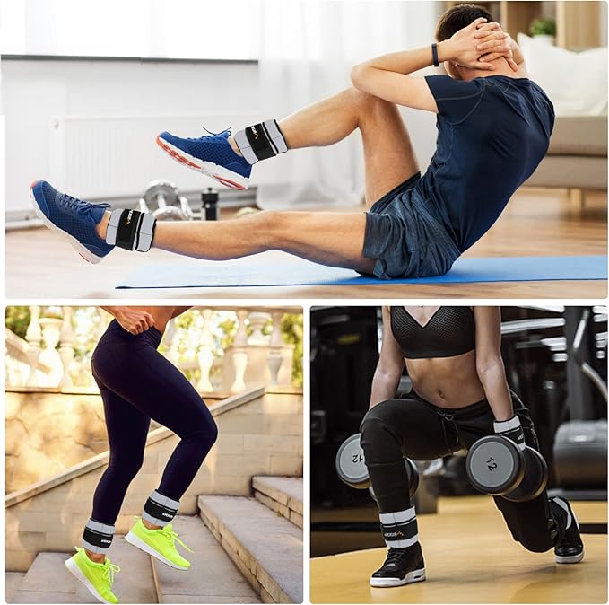 APEXUP 7 lbs/Pair Adjustable Ankle Weights for Women