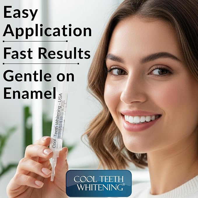 Teeth Whitening Gel for Trays – Pro Strength 44% Carbamide Peroxide, 5 Syringes (50 Uses) + 2 Trays, Enamel Safe Teeth Whitener, Removes Coffee, Wine & Tobacco Stains, at-Home Pro Whitening Kit