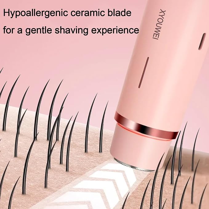 Electric Shaver for Women, 2 in 1 Bikini Trimmer, USB Rechargeable Electric Razors Body Hair Trimmer for Face Leg Bikini Underarm Arm
