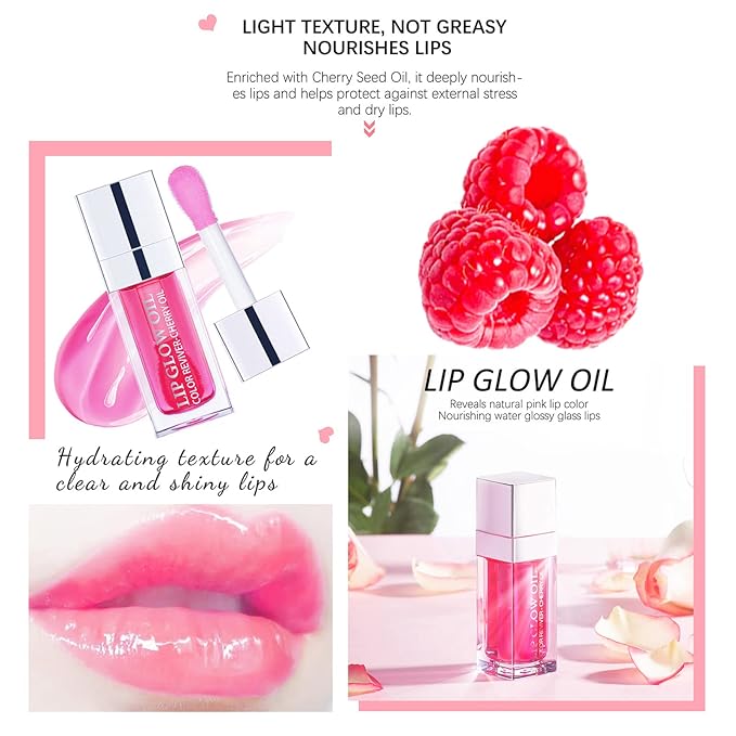 Lip Oil Hydrating Tinted Lip Balm,
