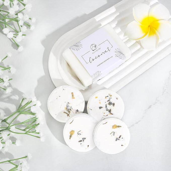 EXTALOW Spa Gifts for Women Bath and Body Gift Basket Valentines Day Gifts Coconut Lavender Home Spa Set Self Care Gift for Mom Sister Her Wife Birthday Gifts Spa Kit Care Package Thank You Gift