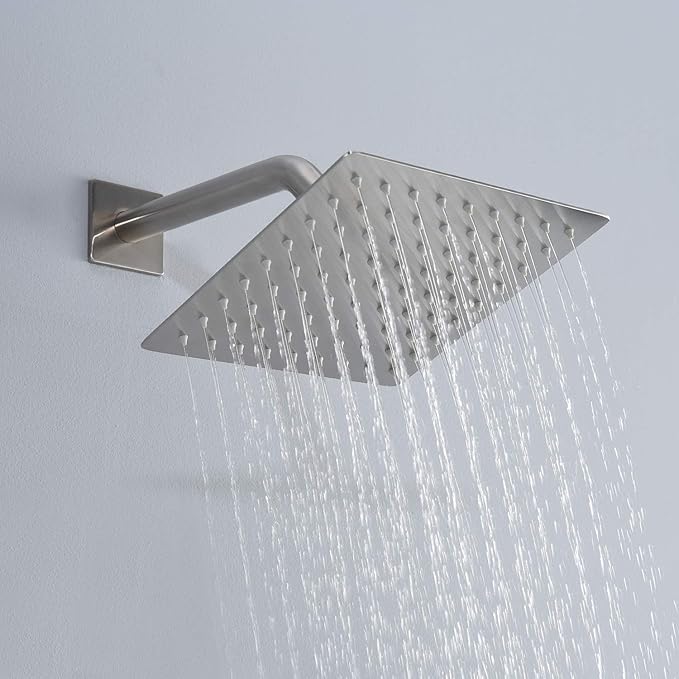 SUMERAIN Brushed Nickel Pressure Balanced Shower System with Waterfall Tub Spout, Tub Shower Faucet
