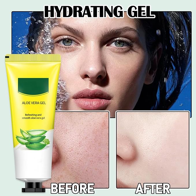 Fusang 8Pcs Organic Aloe Vera Gel for After Sun Skin Care,Natural Moisturizing Aloe Vera Gel for Face & Body,Easy to Portable Face Moisturizer,Travel Size Pure Vera Aloe Gel for all Skin Types J