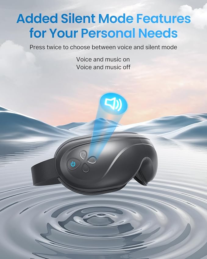 RENPHO Eye Massager with Heat, Valentines Day Gifts Birthday Gifts for Mom Dad Women Men Face Massager, Heated Sleep Mask for Dry Eyes Eyeris 2