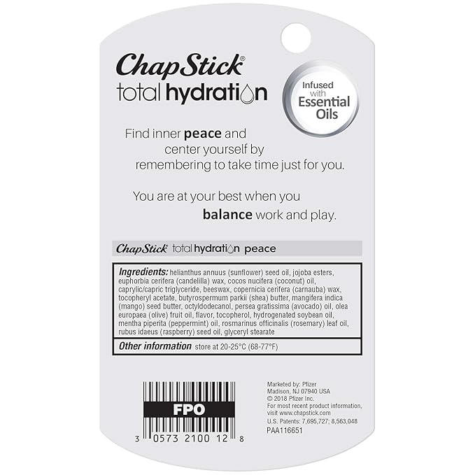ChapStick Total Hydration Essential Oils Peace