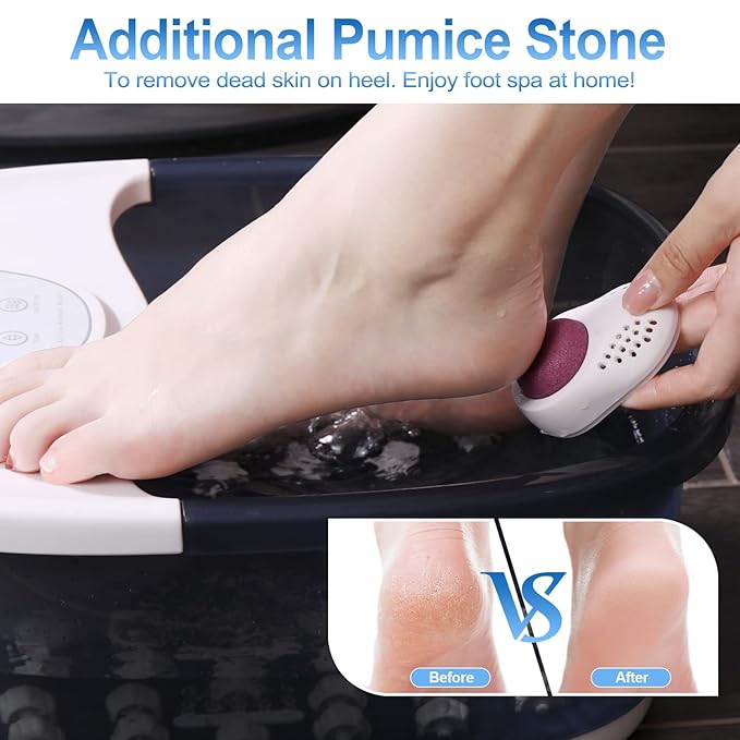 Foot spa bath massager with