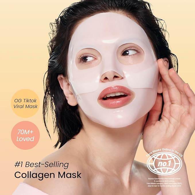 BIODANCE Clear Glow Mask Duo: Bio Collagen & Sea Kelp Real Deep Mask, Gel Face Mask Set for Glass Skin, Pluming, Calming, Korean Skincare Set, Korean Skin Care, Gifts for women, Skin Care Set