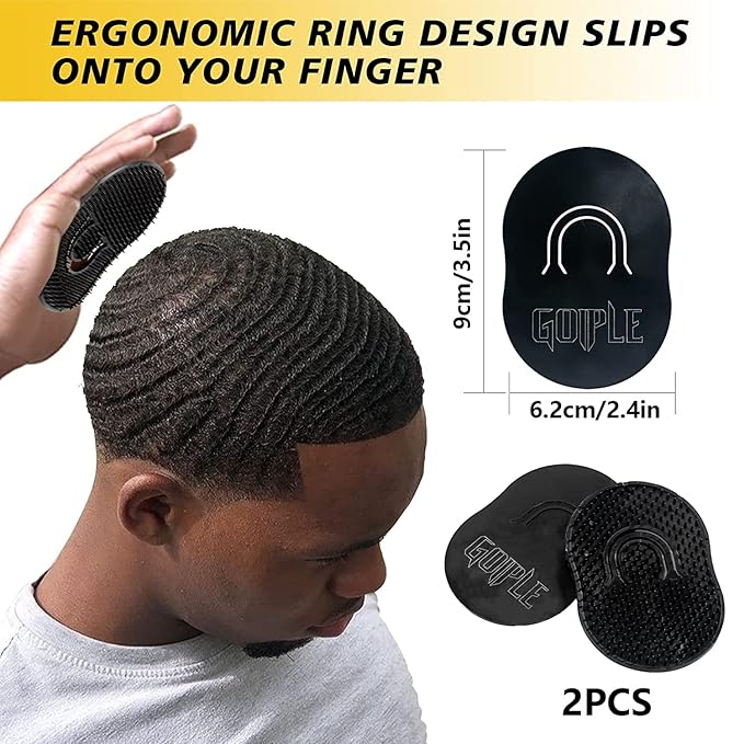 Natural Wave Pomade for Men Strong Hold, Easy Wash 360 Training Hair Cream, Grease Promotes Layered Waves, Moisture, Control and Silky Shine (with Travel Size)