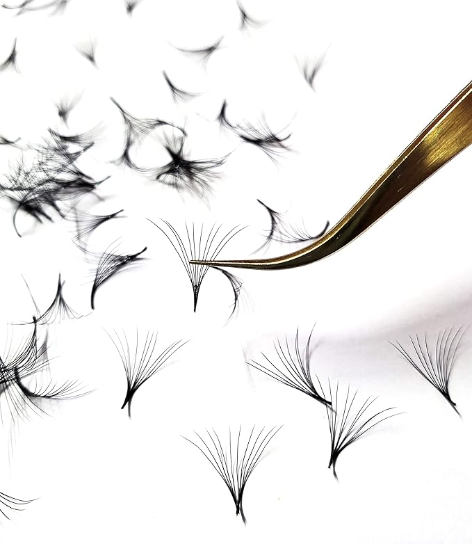1000 Premade volume fans Mixed lengths 9-16mm loose Fans C, D Curl. Handmade eyelash extensions supplies Russian volume lash Wispy promade fan 4D 5D 6D 7D 8D 9D 10D (6D 0.07 - Curl D)