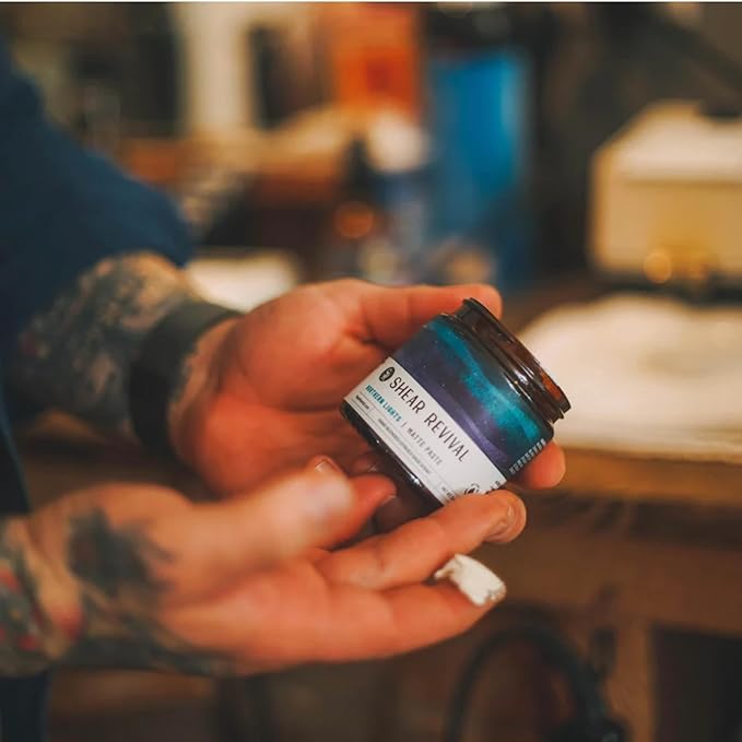 Shear Revival Northern Lights Matte Paste Pomade for Men & Women - Firm Hold, Matte Finish Hair for All Hair Types, 99% All Natural Ingredients, Citrus & Sage Scent, Travel Friendly 3.4oz