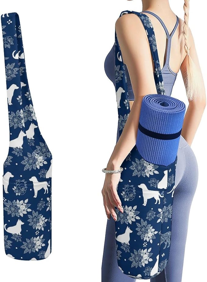 Stylish Yoga Mat Bag for Women Exercise Mat Holder with Shoulder Strap Yoga Mats Totes Sports Storage Bag