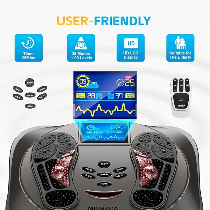 Electric Foot Stimulator, EMS & TENS Foot Massager for Neuropathy, Electric Feet Blood Circulation Machine, Improves Circulation,Relieves Body Pains