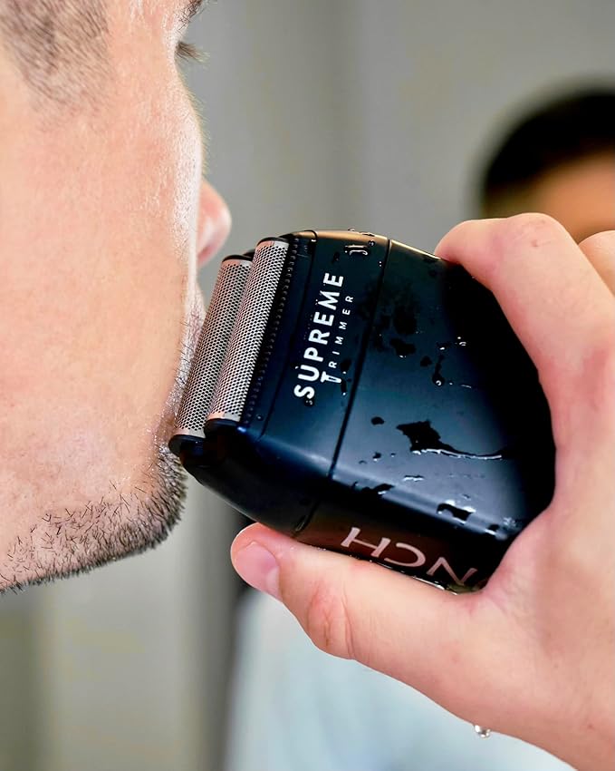 Supreme Trimmer Vader Trimmer & Crunch Foil Shaver Barber Haircutting Kit | Professional DLC T-Blade Beard Trimmer ST3778 & STF602 Waterproof IPX6 Shaver Set | Red
