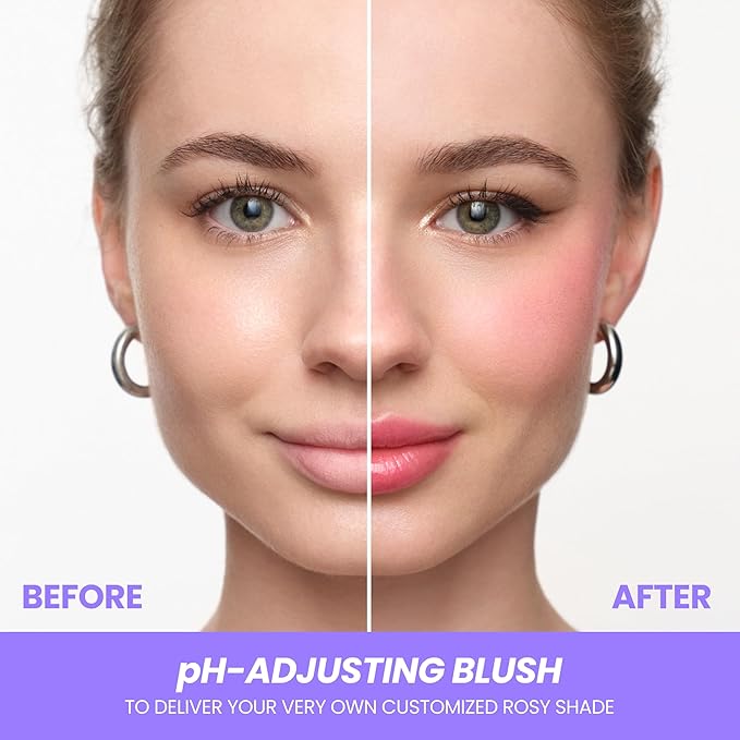 Wonderskin Cream Blush Stick pH-Activated - pHlush Multi-Use Stick, Cream Tint for Cheeks and Lips, Cooling Nourishing Color-Adjusting Makeup