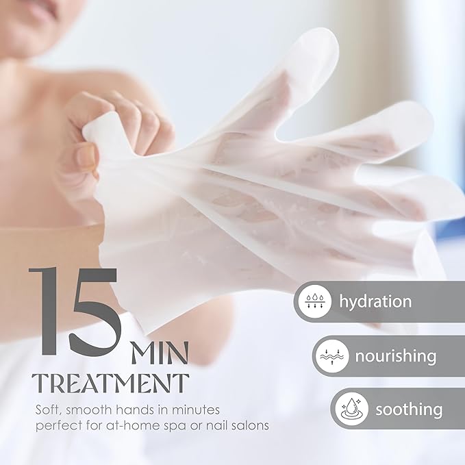 Innerest 12 Pairs Original Derma Beauty Hand Mask Bulk Moisturizing Hand Gloves for Dry Hands Nail Care Essential (Shea Butter)