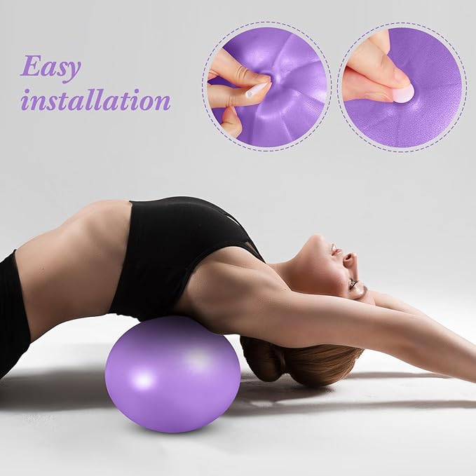 Aoriher 10 Pcs Small Exercise Pilates Ball 9 Inch Mini Yoga Balls Anti Burst and Slip for Stability, Fitness, Physical Therapy, Stretching & Core Strength Workout at Home Gym Office