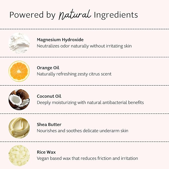 Slo | Sensitive Skin Natural Deodorant - All Natural Ingredients, Vegan & Cruelty Free, Paper Packaging | Bicarb Free + Wild Orange, (1.94oz/55g)