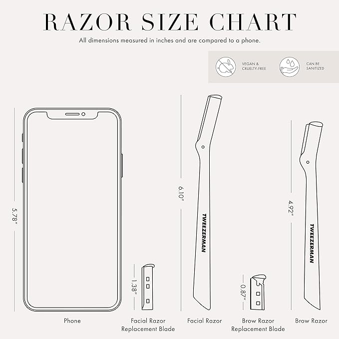 Tweezerman Rose Gold Facial Razor