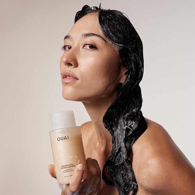 OUAI Medium Shampoo Refill - Hydrating Shampoo with Coconut Oil, Babassu, Kumquat Extract and Keratin - Strengthens, Nourishes and Adds Shine - Paraben, Phthalate and Sulfate Free Hair Care (32 Fl Oz)