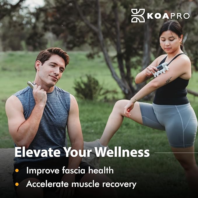 KOAPRO Facial Facia Blaster Tool for Sensitive Fascia Blasting - Face Gua Sha Tool Helps Lymphatic Drainage and Cellulite Reduction, Neck and Face Fascia Roller for Tight Skin, Deep Tissue Massager