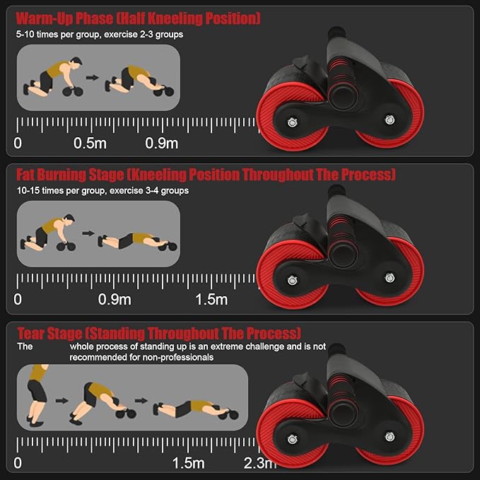 Abdomina Roller Workout Exerciser Equipment