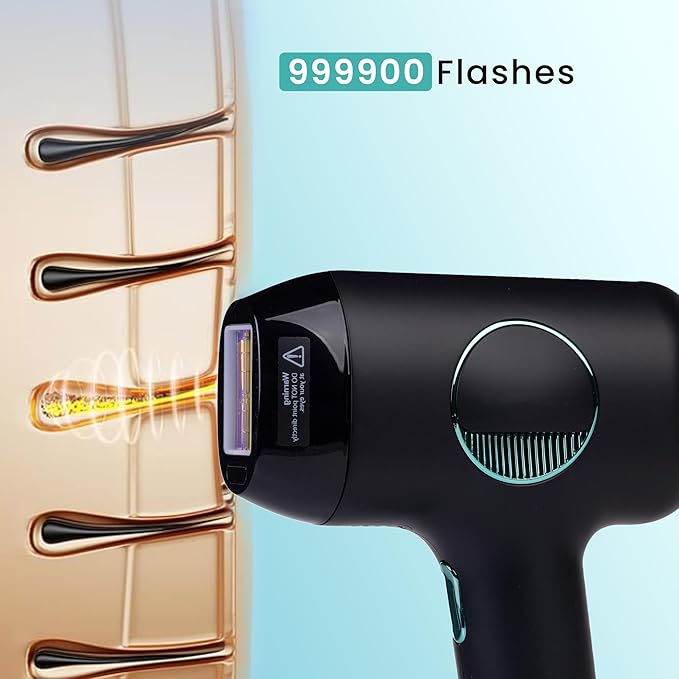 IPL Hair Removal, DermRays Laser Hair Removal, Permanent Reduction in Hair Regrowth for Women and Men, IPL Suitable for Skin Tone 1-5