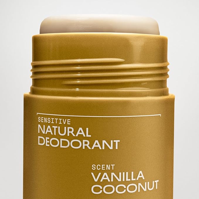 Cleo+Coco Sensitive Deodorant Balm, Vanilla Coconut (2-Pack, 2.2 oz Each), Aluminum-Free, Baking Soda Free Natural Deodorant with 5X Odor Fighters, Vegan, No Synthetic Fragrance