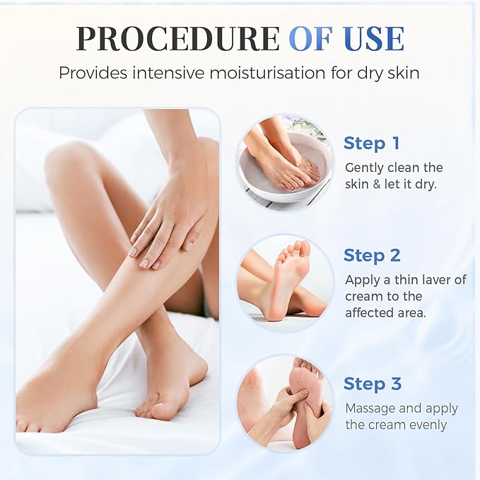 Hydrating and Anti-Cracking Foot Cream, 2025 Moisturising and Relieves Cracking and Dryness Foot Cream, Hand and Foot Repair Cream for Women & Men Callused, Feet, Knee, Elbow, Hand (BU-3PCS, #01)