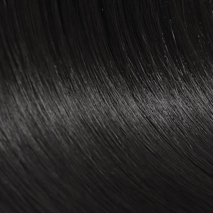 REECHO Invisible Wire Hair Extensions with Transparent Headband Adjustable Size Removable Secure Clips in Straight Secret Hairpiece for Women - Natural Black