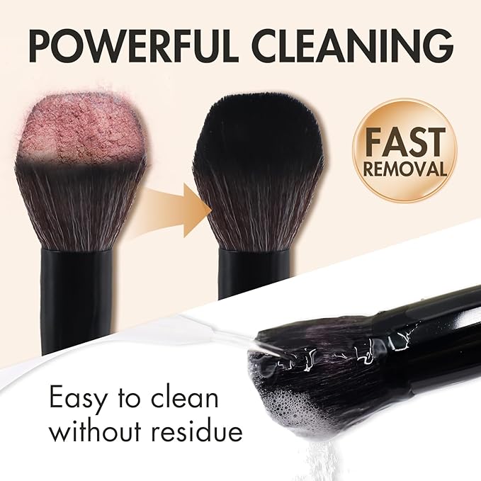 Embagol Makeup Brush Cleaner Solid Brush & Sponge Soap With Silicone Cleaning Pad, Vegan, Deep Cleaning, No Residue(100g/3.53oz)
