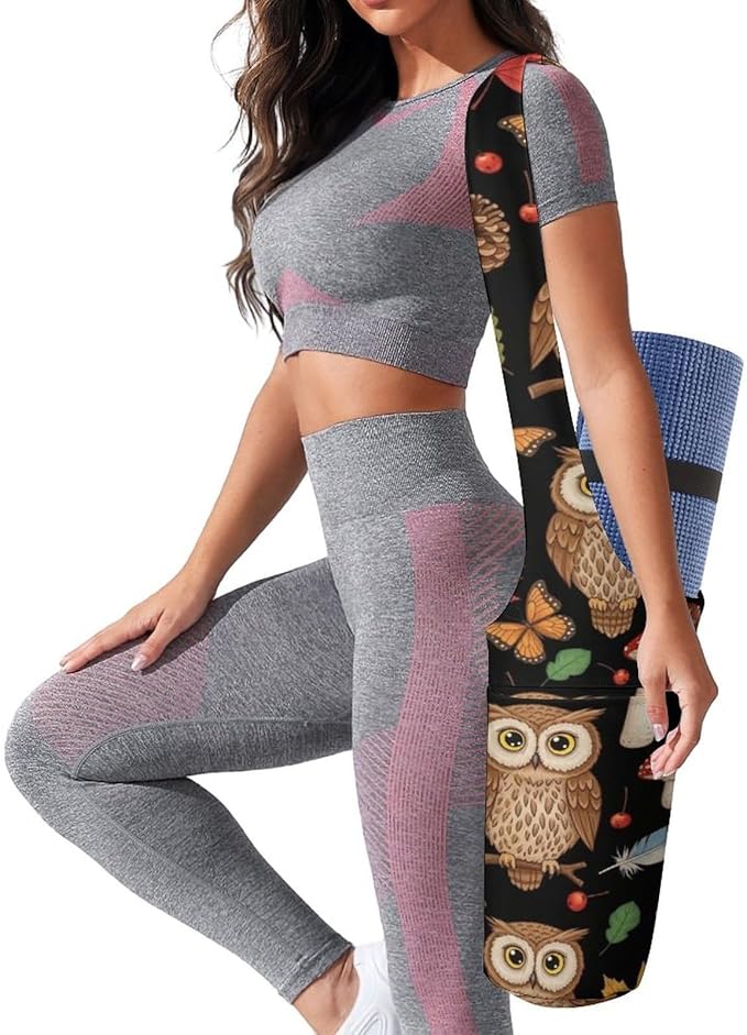 Portable Single Shoulder Yoga Mat Bag Carrier with Pocket Spacious Storage for Yoga Gym Fitness