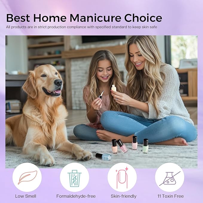 Morovan Pearl Nail Polish Set: Aurora Ombre Shimmer Iridescent Mermaid Spring Pastel Fingernail Polish Kit Blue Purple Pink Glitter Sparkle Quick Dry Nail Art Design Gift for Women Girls