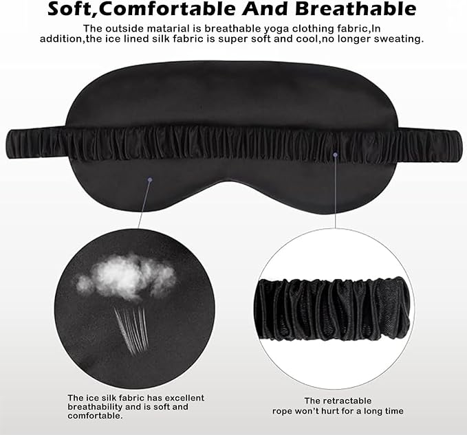 7PACK Satin Eye Mask Silk Sleep Masks Silky Blackout Eyes Covers Sleeping Blindfold Eyeshade Wedding Bridal Gift Travel Naps