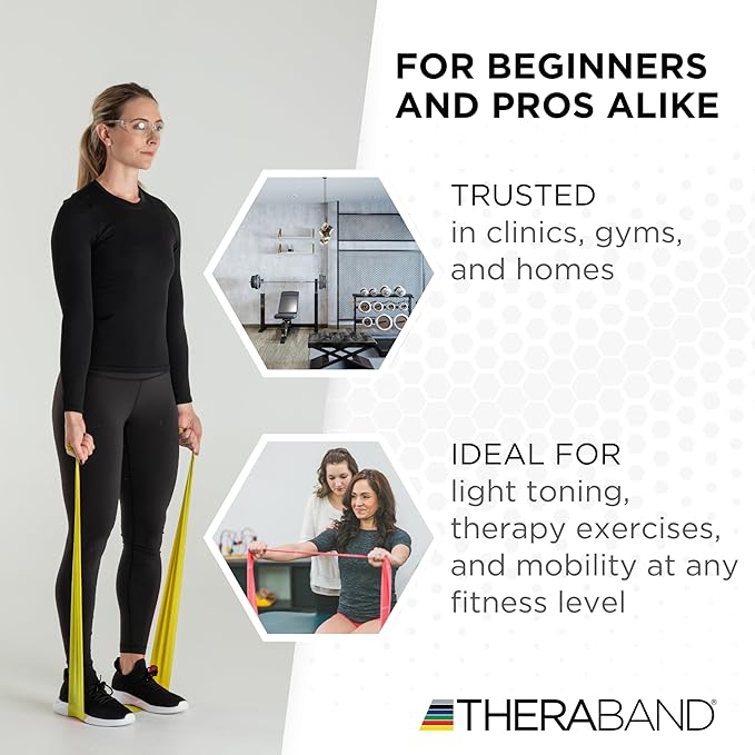 THERABAND Resistance Band, Special Heavy, 50-Yard Roll, Elastic Band for Exercise