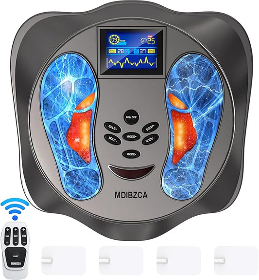 Electric Foot Stimulator, EMS & TENS Foot Massager for Neuropathy, Electric Feet Blood Circulation Machine, Improves Circulation,Relieves Body Pains