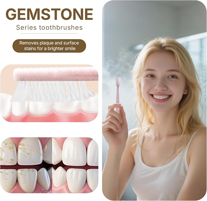 60 Pack Premium Disposable Toothbrush with Tongue Scraper – Individually Wrapped Bulk Travel Toothbrushes, Soft Bristles for Guests, Hotel, Vacation Rental, Home & On The Go,4 Colors