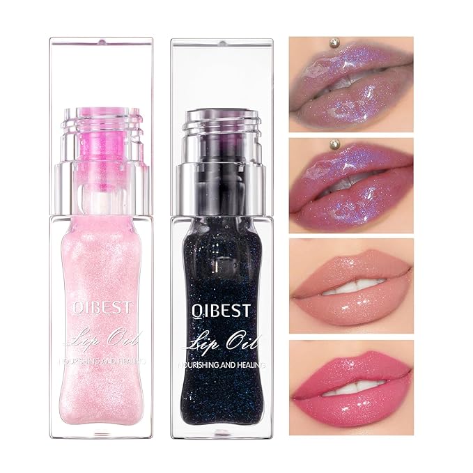 Sulily 2 PCS Magic Color Changing Lip Oil,