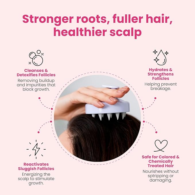 Trybello Hair Growth Shampoo & Strengthening Conditioner Set | with Biotin, Turmeric & Ginger | Anti-Hair Fall, Sulfate Free, Paraben Free | Hair Regrowth Support for Fuller, Healthier Strands