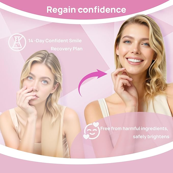 Teeth Whitening Strips 7-Day Treatment (14 Strips) - Enamel Safety Whitening Strips Gently and Effectively Remove Tooth Stains, Transparent Strips for Teeth Whitening,Restoring Confident Smile