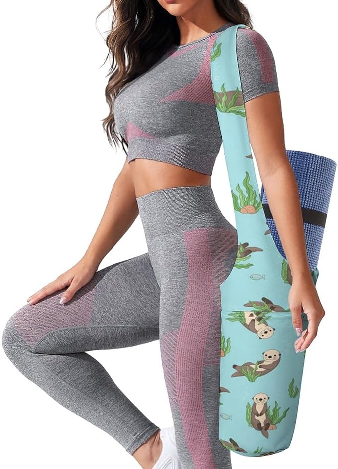 Large Yoga Mat Bag Fit Most Size for Ladies Yoga Mats Carrier Bags Multi-Functional Exercise Mat Holder Storage Bag