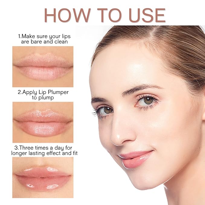 CAHIUYOA 2PCS Lip Plumper Gloss Plumping