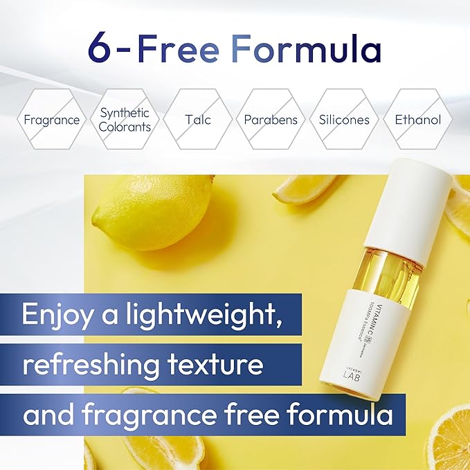 unlabel LAB Vitamin C Brightening Serum, 50mL, Ultra-High-Pressured Vitamin C, Facial Essence for Visible Pore, Uneven skin tone, Fragrance Free, Made in Japan, J-beauty