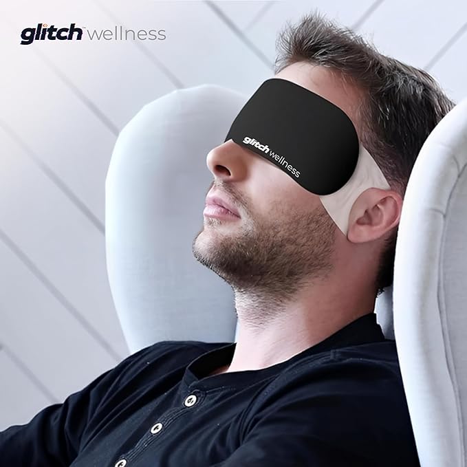 Glitch Self Heating Eye Mask - Steam Eye Mask for Dry Eyes, Soothing Relief, Stress Reduction - Disposable Warm Eye Compress Moist Heat