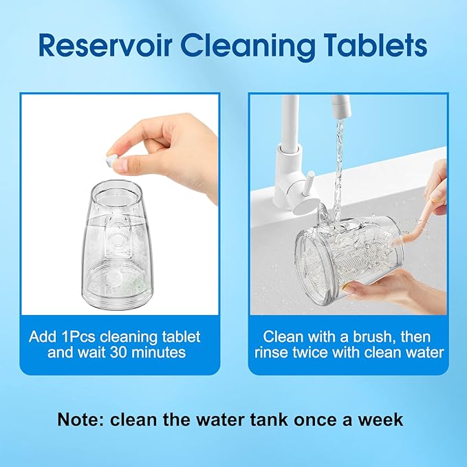 WellLeo Water Flosser for Teeth, 300ML Cordless Oral Irrigator Rechargeable Dental Flosser Picks with 5 Modes 5 Jet Tips,IPX7 Waterproof Teeth Cleaner for Braces Gum Care, Home Travel Use