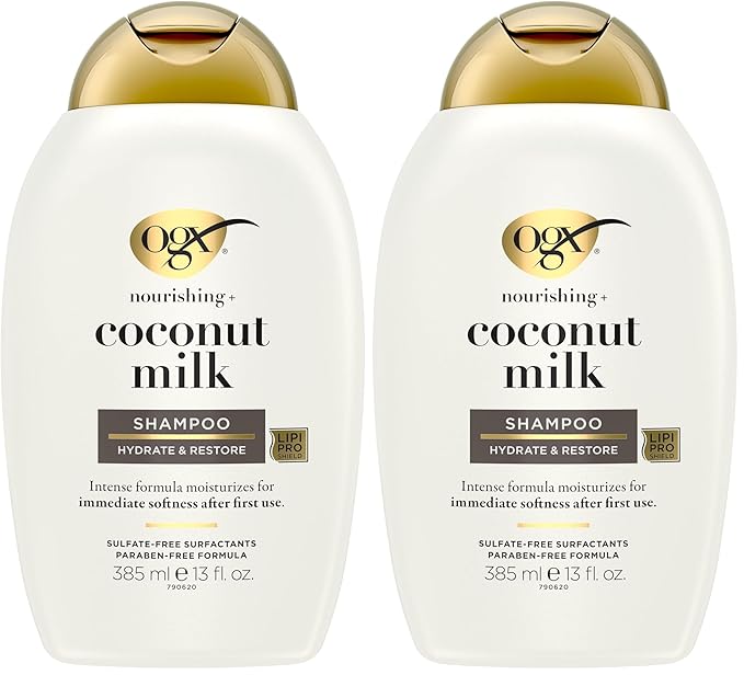 OGX Nourishing Coconut Milk Shampoo | For Strong Hair | With Coconut Oil | Egg White Protein | Sulfate-Free