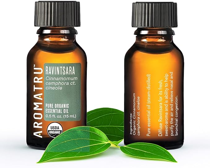Breathe Essential Oil Kit – Spanish Sage, Pine, Lemon Eucalyptus, and Ravintsara – Organic & Wildcrafted – ISO Certified – No Synthetic Fillers – Ethically Sourced