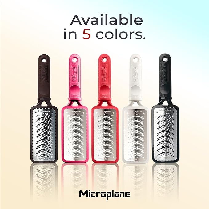 Microplane Colossal Foot File Scraper - The Original Stainless Steel Foot Rasp, Dead Skin/Callus Remover for Feet, Gentle Foot Scrubber, Pedicure Tools for Salon-Quality Foot Care, Pink