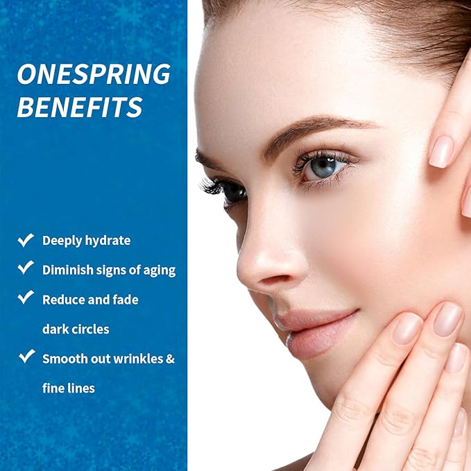 Onespring Eye Gel Pads (24 Pairs) - Under Eye Patches for Puffy Eyes, Wrinkles, Dark Circles, Natural Collagen Eye Gels, Under Eye Mask Patches for Face to Soothe Puffiness, Eye Bags