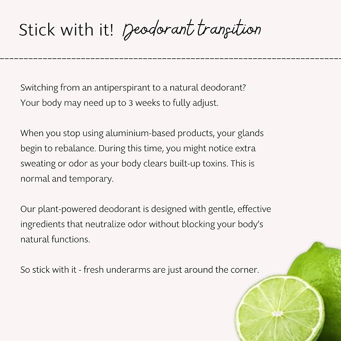 Slo | Natural Deodorant - All Natural Ingredients, Vegan & Cruelty Free, Paper Packaging | Lime + Bergamot, (1.94oz/55g)